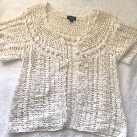 Lindex Jackets & Coats Vintage White Crochet Jacket Poshmark